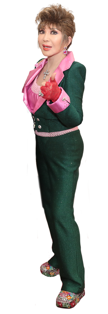 Dr. Kim wearing a green pantsuit